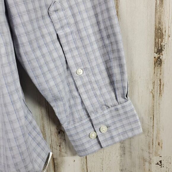 Kenneth Cole Reaction Button Down Shirt Lavendar Blue Size Large - Picture 7 of 8